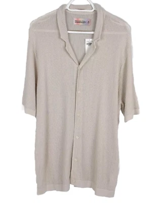 New AMBERCROMBIE & FITCH Knit Shirt Mens Sz M Button Up Hamptons Collar - Image 1 of 4