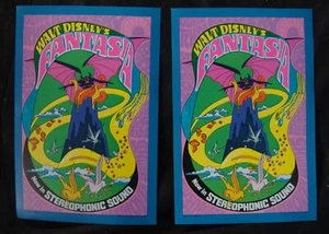 Walt Disney FANTASIA Handzettel Menge 2 Theater Promo 6x9 Zoll Handzettel 1971 - Bild 1 von 3