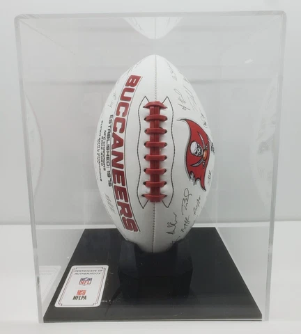2021 NFL Rawlings Signature Football with display case TAMPA BAY BUCCANEERS Cover