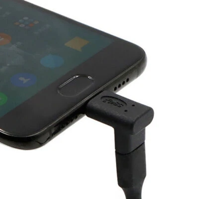 JSER 90 Degree Up or Down Angled USB 3.1 Type-C Male to Female Adapter Type-C - Image 1 of 4