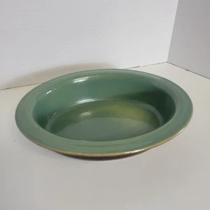 Vintage MCM Red Wing Steinzeug Grün Keramik Oval Windel Servierschale 9" - Bild 1 von 4