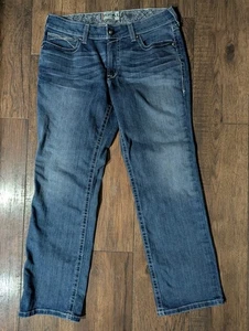 Jeans denim donna Real Ariat gamba dritta taglia 33X32 classico western rodeo - Foto 1 di 15