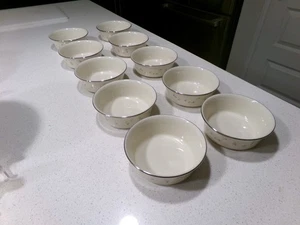 LENOX MAY FLOWERS LOT OF 10 INDIVIDUAL SALAD FRUIT BOWLS - Picture 1 of 6