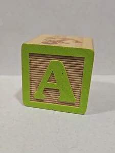 Buchstabe A Holz Alphabet Block Ersatz Handwerk 1,5" Vintage - Bild 1 von 6
