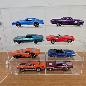 Clear Acrylic Display Case 1:64 Scale Diecast Cars INCLUDING Mix AH of CARS x 8 - Picture 1 of 5