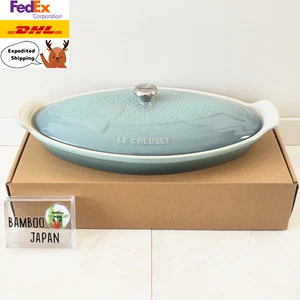Le Creuset Heritage Fish Baker 34cm Sea Salt Stoneware Baking Dish - Picture 1 of 10