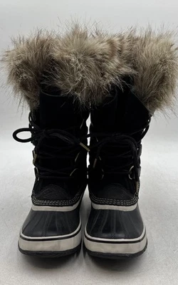 Sorel Womens Joan Of Arctic NL2429-010 Black Leather Lace-Up Snow Boots Sz 7.5 - Image 1 of 4