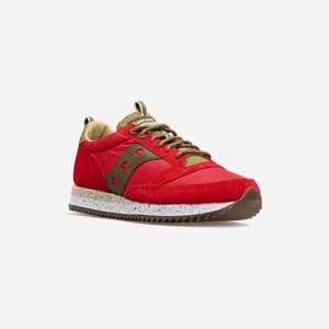 SAUCONY JAZZ 81 PEAK PREMIUM UNISEX MEN SIZE 10.5 = WOMEN 12 LOW SHOES RED NEW - Picture 1 of 5