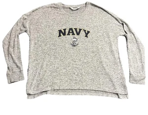 Suéter Boxercraft Para Mujer XL US Naval Academy Gris Ancla Ligero Muy Suave - Imagen 1 de 8