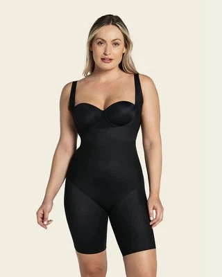 NUEVO CON ETIQUETAS Leonisa Total Suave Indetectable Step-in Medio Muslo Modelador de Cuerpo Talla L Negro Foto 1 de 4