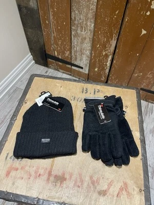 Gorro Thinsulate Aislamiento 40g Negro Talla Única y Guantes Polares de Vellón L/XL Foto 1 de 4