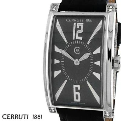 CERRUTI ЖЕНЩИНЫ GENOVA DONNA ШВЕЙЦАРСКИЙ ИЗ НЕРЖАВЕЮЩЕЙ СТАЛИ ЧАСЫ НОВЫЙ СЕРЫЙ ЧЕРНЫЙ CT66342 X 103052 - Изображение 1 из 4