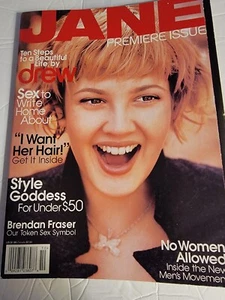 Jane Magazine Premiere premier 1st Issue Sept 1997 Drew Barrymore Brendan Fraser - Picture 1 of 3