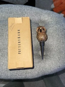 Pottery Barn Owl Bottle Wine Stopper New In Box - Picture 1 of 3
