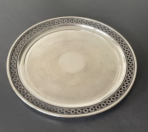 Magnífica bandeja de plata 750 (12 soldaduras) con elaborados adornos - Imagen 1 de 14
