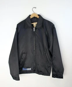 Vintage Daily Shirt Jon Stewart Bomber Jacket Satin Talon Zipper Comedy Central - Picture 1 of 5