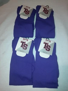 4x Vintage NOS Top Sox Purple Sports Tube Socks Size 9-11 Made In USA - Picture 1 of 5