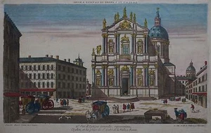Rom Guckkastenblatt 1780 - L'Eglise, et la place de St. Andre de la Valle  - Bild 1 von 3