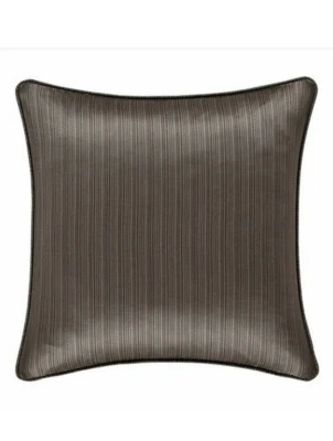 New J. Queen New York Legacy Set of 2 Euro Pillow Shams Brown/Black Stripe - Image 1 of 4