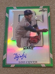 LOO CIJNTJE 2021 Leaf Perfect Game Green Metal Autograph #4/10 MISS ST. BULLDOGS