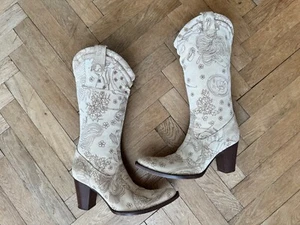 John Galliano Suede Geisha Cowboy Boots EU36.5 - Picture 1 of 11