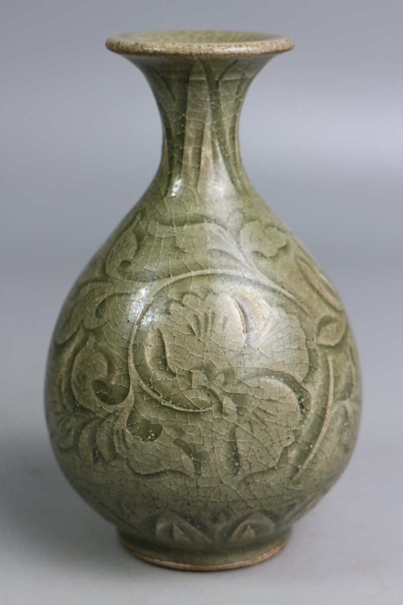 中国明時代花瓶 中国明時代染付(青花)花瓶