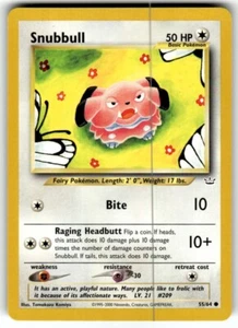 Pokémon TCG Snubbull 55/64 Common Unlimited WOTC Neo Revelation NM - Picture 1 of 2