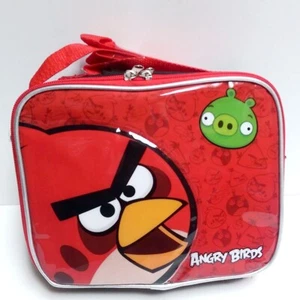 Rovio Angry Birds Kids School Insulated Lunch Bag with Strap, Black-Red NEW - Picture 1 of 7