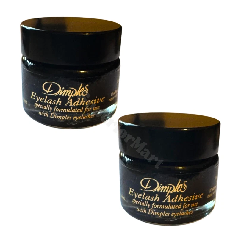 2X Dimples Eyelash Adhesive False Eyelash Black Glue Waterproof Strong 2 Pots - Image 1 of 3