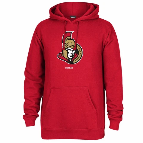 Ottawa Senators NHL Reebok Red Team Primary Logo "Jersey Crest" Pullover Hoodie Cover