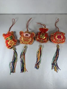 Chinese New Year Cloth Hanging Ornaments Set of Four - Picture 1 of 7