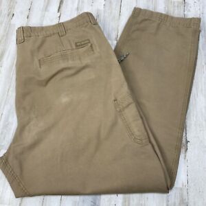Columbia Sportswear Men's Size 42x32 Hunting Camping Work Pants Brown Cargo zip