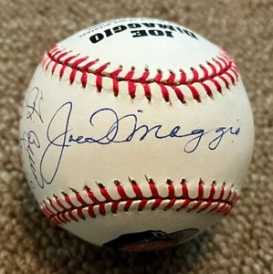 Joe DiMaggio Berra Ford Rizzuto JSA Autographed Photo Baseball /300 Yankees - Picture 1 of 9