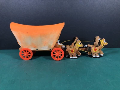 Decoración de pastel de diligencia de madera del salvaje oeste vintage | años 60 Foto 1 de 4