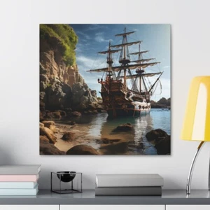 PIRATENSCHIFF BILD Leinwand Galerie Wraps - Bild 1 von 15