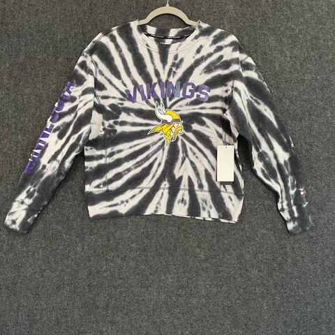 NFL Tommy Hilfiger Women's Tie Dyed Crew Neck Top Minnesota Vikings Size Small Cover