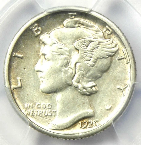 1926-S Mercury Dime 10C - Certified PCGS AU Details - Rare Date Coin! Cover