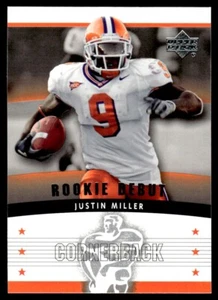 Debut novato Upper Deck 2005 B Justin Miller radiocontrol Clemson Tigers #163 - Imagen 1 de 2