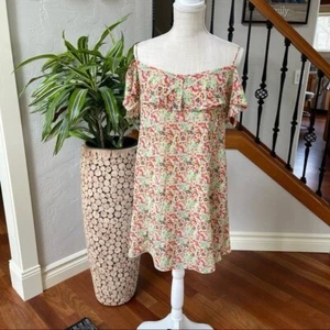 Zara Dress Women's Sz. L Floral Print Could Shoulder Midi Summer Dress - Picture 1 of 6