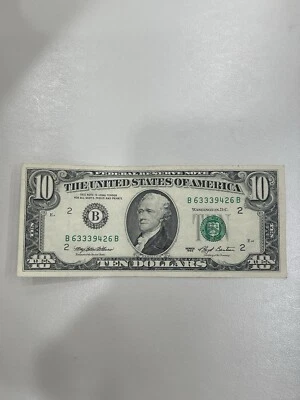 $10 Bill Series 1993 Federal Reserve Note Old Currency - Image 1 of 4