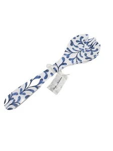 Tommy Bahama Blue And White Melamine Salad Server Fork Spoon Set New - Picture 1 of 3