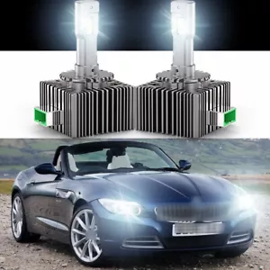 D1S D1R LED Headlight Bulbs 100W 6000K Super White HID Xenon Conversion Kit 2PCS - Picture 1 of 13