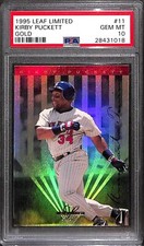 1995 LEAF LIMITED GOLD #11 KIRBY PUCKETT PSA 10 28431018