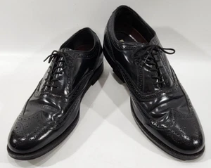 Florsheim Lexington Mens Oxford Dress Shoes Black Size 11D Leather Wingtip 20381 - Picture 1 of 12