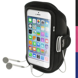 Bracelet Sport Noir Étui Fitness pour Apple iPhone 6 & 6S 4.7" Housse de Jogging - Photo 1/7
