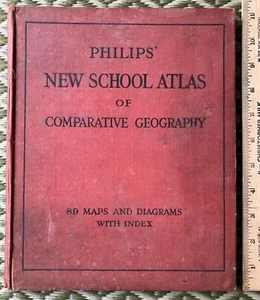 Philips' New School Atlas of Comparative Geography 1922 Edition - Picture 1 of 8