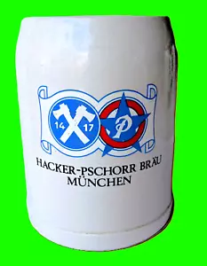 RARO BOCCALE BIRRA HACKER PSCHORR BRAU ANNI 70/80 CARAFFA BROCCA DA COLLEZIONE - Foto 1 di 3