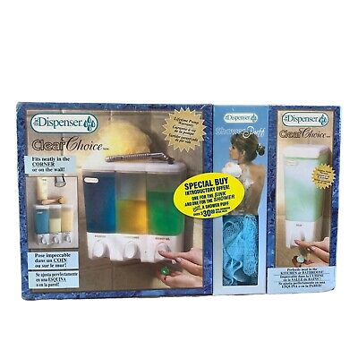 Shower Sink Organizer The Dispenser Clear Choice 3-Section Shampoo Soap NEW • 50.99€