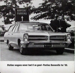 1966 Pontiac Bonneville Catalina Tempest Custom Wagons Sales Folder Original - Picture 1 of 5