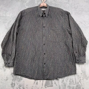 Jhane Barnes Hemd Herren L schwarz bunt geometrisch gewebt Japan Stoff - Bild 1 von 16